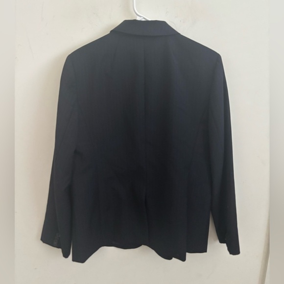 J.Crew Blazer Suiting Women’s Wool Size 14 Black Pinstriped Two Button #A7830 - Picture 6 of 6